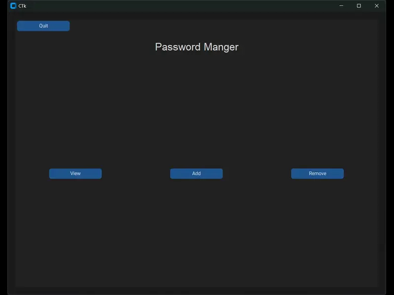GUI and CLI Password Manager